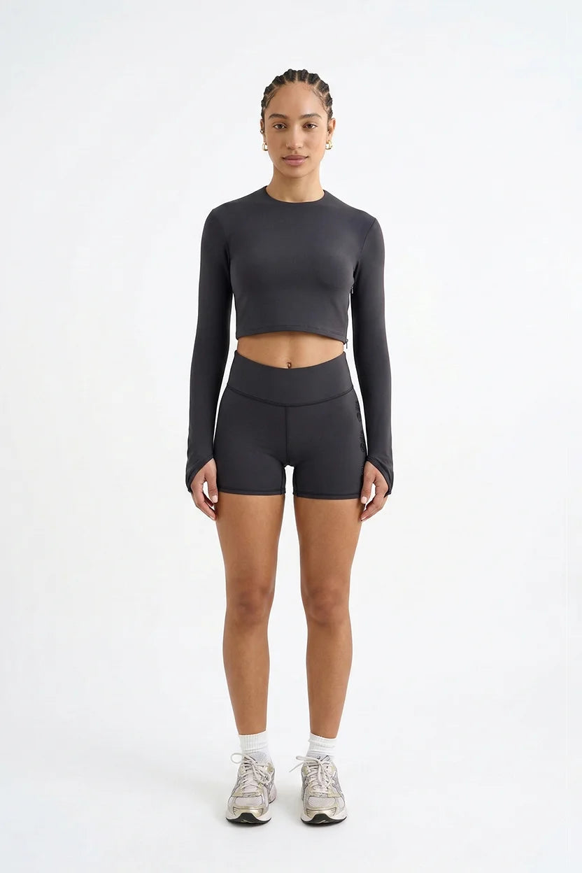 Black high waist sculpting shorts Godde888 women's activewear gym pilates