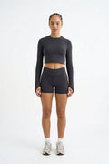 Black high waist sculpting shorts Godde888 women's activewear gym pilates