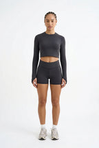 Black high waist sculpting shorts Godde888 women's activewear gym pilates