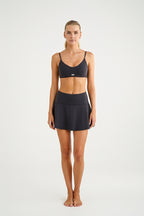 Black high waist skort Godde888 women's activewear padel tennis